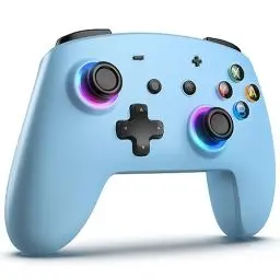 Produktbild: ECHTPower Switch Controller für Switch/OLED/Lite, Switch Pro Controller, 9 LEDs Wireless Controller Kabellos mit Turobo, Aufwachen, SYNC, 6-Achsen Gyroskop, Makro, Präzise Steuerung-Blau