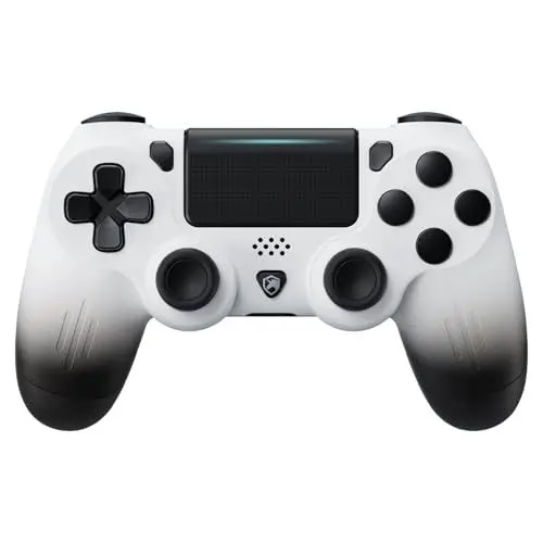 Produktbild: ECHTPower Wireless Controller für PS-4, LED Game Controller Kompatibel mit PS-4/Slim/Pro/PC, 600mAh Gamepad mit Dual Vibration, Touchpad, 6-Achsen, Kopfhöreranschluss, Screenshot-Weiß