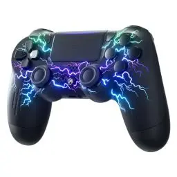 Produktbild: ECHTPower Wireless Controller für PS-4, LED Game Controller Kompatibel mit PS-4/Slim/Pro/PC, Gamepad mit Dual Vibration, RGB, 1000mAh Akku, 6-Achsen, Touchpad, Kopfhöreranschluss, Screenshot-Schwarz