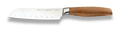 Produktbild: ECHTWERK Santokumesser Edition aus hochwertigem Stahl, Küchenmesser, Kochmesser, Allzweckmesser, Spezialstahl, Griff aus Akazienholz, Edelstahl, Klingenlänge: 15 cm, Holzgriff, Classic-Edtion, 20 cm