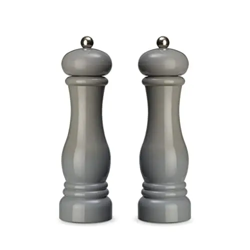 Produktbild: Echtwerk 2-teiliges Gewürzmühlen Set, Salz- und Pfeffermühle aus hochwertigem ABS-Kunststoff, Keramikmahlwerk, Manuelle Mühle, Ideal für Gewürze wie Pfeffer, Salz und Chili, Grau, 21 cm
