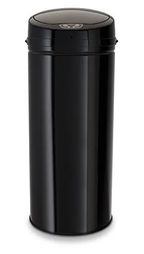 Produktbild: Echtwerk Abfalleimer, Mülleimer mit Sensor, Touchless Abfalleimer, elektrischer Müllbehälter, Infrarot Bewegungssensor, Korpus aus Edelstahl, Fassungsvermögen 42 Liter, INOX Black