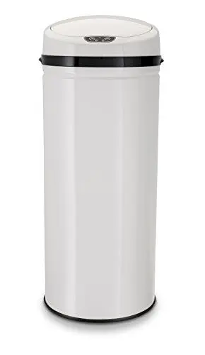 Produktbild: Echtwerk Abfalleimer, Mülleimer mit Sensor, Touchless Abfalleimer, elektrischer Müllbehälter, Infrarot Bewegungssensor, Korpus aus Edelstahl, Fassungsvermögen 42 Liter, INOX White