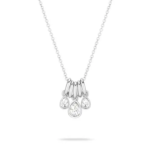 Produktbild: ECHTZEIT Halskette mit kleinen Zirkonia Anhängern aus Edelstahl - 45 cm lang - Like Diamonds