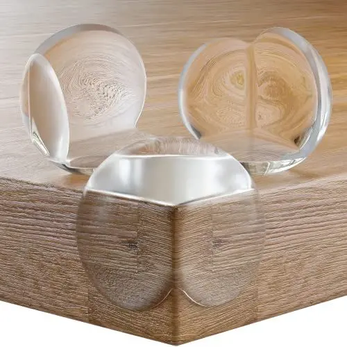 Produktbild: Eckenschutz und Kantenschutz für Babysicherung und Kindersicherung - Tisch und Möbel Ecken, Tischeckenschutz und Stoßschutz für Baby & Kinder, Transparent Eckschutz (12 Stück)