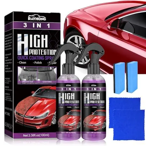Produktbild: EclipseGuard High Protection 3 in 1 Spray, 3-In-1 Hoher Schutz Schnelles Auto-Beschichtung Spray, Autobeschichtungsspray 3 In 1, Auto Politur, Multi Functional Coating Renewal Agent (100ML*2)