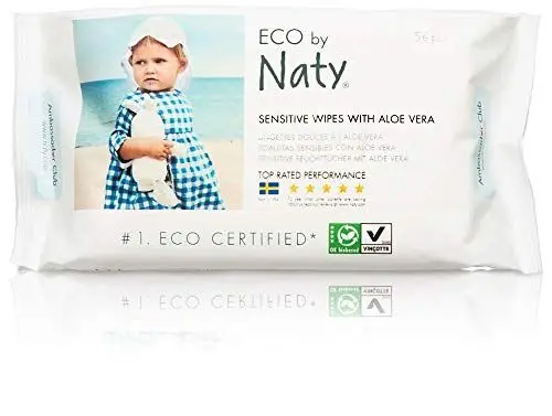Produktbild: ECO Feuchttücher Sensitive mit Aloe vera 56 Stück Naty