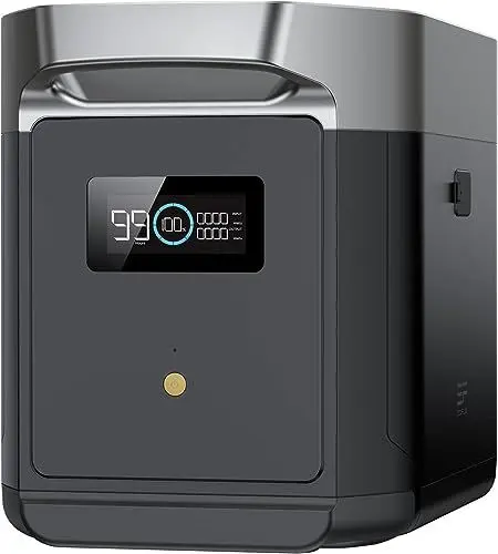 Produktbild: EcoFlow Zusatzbatterie für Delta 2 Max tragbare Powerstation 2048Wh Kapazität LifePO4-Batterie für Haushaltsreserve, Energiesparen, im Freien, Wohnmobil, Camping