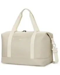 Produktbild: ECOHUB 20L Ryanair Handgepäck 40x20x25, Handgepäck Tasche für Flugzeug, Faltbare Reisetasche Mit Abnehmbar Nass-Tasche, Ryan Airlines Bag 40x20x25, Weekender Damen Herren, Patent Anhängig(Beige)