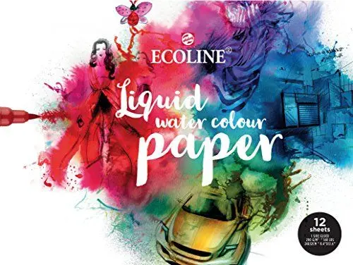 Produktbild: Ecoline Flüssig-Aquarellpapier-Block, 140lb. Cold Press, 12-Blätter, 9.4