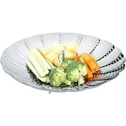 Produktbild: ecooe Edelstahl Dampfgarer Einstellbar Dünsteinsatz (15.5cm-27cm) Dämpfeinsatz für Kochtöpfe