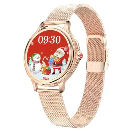 Produktbild: ECOSOON Smartwatch Damen, Fitnessuhr Damen mit Telefonfunktion, IP68 Wasserdicht Fitness Tracker, Uhr mit Schrittzähler Damen mit Herzfrequenz,SpO2,Schlafmonitor, Smart Watch Damenuhr für iOS Android