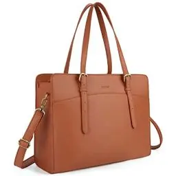 Produktbild: ECOSUSI Laptop Handtasche Damen Laptoptasche 15,6 Zoll Schultertaschen Shopper Damen Groß Aktentasche Leder Businesstasche Arbeitstasche Notebooktasche