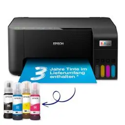Produktbild: Epson EcoTank ET-2810 A4-Multifunktions-Wi-Fi-Tintentankdrucker, mit einem im Lieferumfang enthaltenen Vorrat an Tinten bis zu 3 Jahren