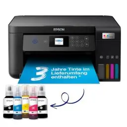 Produktbild: Epson EcoTank ET-2850 A4-Multifunktions-Wi-Fi-Tintentankdrucker, mit einem im Lieferumfang enthaltenen Vorrat an Tinten bis zu 3 Jahren