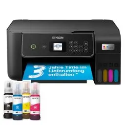 Produktbild: EcoTank ET-2870 A4-Multifunktions-Wi-Fi-Tintentankdrucker, mit einem im Lieferumfang enthaltenen Vorrat an Tinten bis zu 3 Jahren