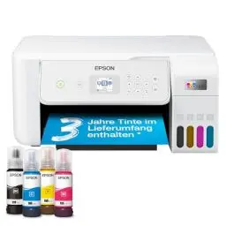 Produktbild: EcoTank ET-2876 A4-Multifunktions-Wi-Fi-Tintentankdrucker, mit einem im Lieferumfang enthaltenen Vorrat an Tinten bis zu 3 Jahren