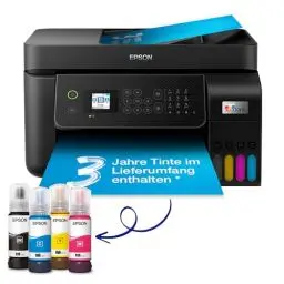 Produktbild: Epson EcoTank ET-4800 A4-Multifunktions-Wi-Fi-Tintentankdrucker, mit einem im Lieferumfang enthaltenen Vorrat an Tinten bis zu 3 Jahren