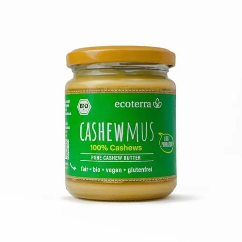 Produktbild: ecoterra Bio Cashewmus | 100% Cashewkerne | vegan | glutenfrei | Fairtrade | 250 g