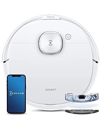 Produktbild: ECOVACS DEEBOT N8 PRO Saugroboter mit Wischfunktion, 2600Pa, 3D-Hinderniserkennung, Staubsauger Roboter, Laserfunktion, 67dB, App, Alexa, weiß, Hartböden (Laminat, Parkett, PVC) & Teppiche / Fußmatten