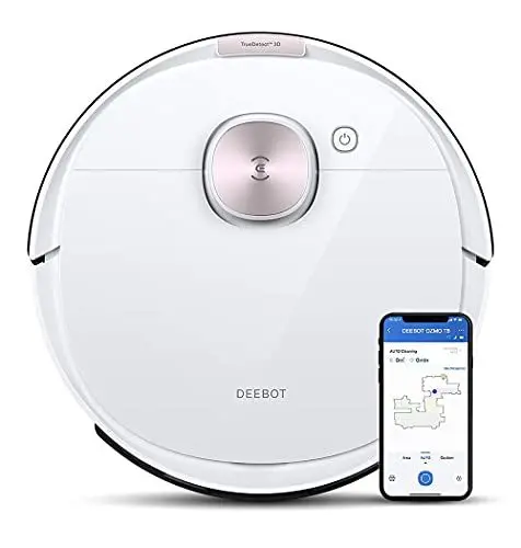 Produktbild: ECOVACS DEEBOT OZMO T8 Saugroboter mit Wischfunktion (2in1), Roboterstaubsauger (App Steuerung), Wischroboter (Feuchtreinigung), intelligente Navigation, Alexa, weiß