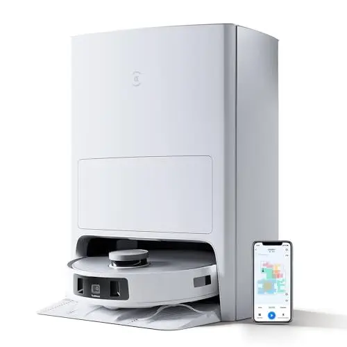 Produktbild: ECOVACS DEEBOT T20 OMNI 6000Pa Saugroboter, Auto-Mopp-Hebefunktion, Heißwasser-Mopp-Wäsche und Mopp-Trocknung, selbstentleerend, rotierende Wischpads
