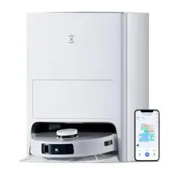 Produktbild: ECOVACS DEEBOT T20e Omni 6000Pa Saugroboter mit Wischfunktion, 9mm Mopp-Hebesystem, Heißluft-Trocknung, Selbstentleerend, Rotierende Wischpads, 3D-Hinderniserkennung, 4L Wassertank,YIKO/Alexa/APP