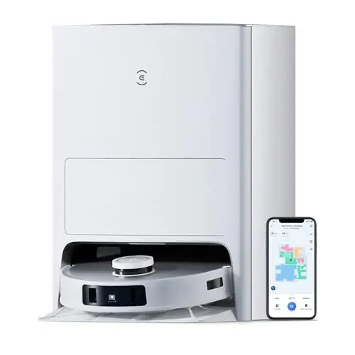 Produktbild: ECOVACS DEEBOT T20e Omni 6000Pa Saugroboter mit Wischfunktion, 9mm Mopp-Hebesystem, Heißluft-Trocknung, Selbstentleerend, Rotierende Wischpads, 3D-Hinderniserkennung, 4L Wassertank,YIKO/Alexa/APP