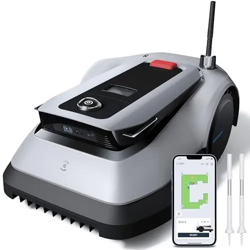 Produktbild: ECOVACS GOAT G1-800 Mähroboter 800㎡ ohne Begrenzungskabel, vollautomatischer kartierender Rasenroboter, Ultra-Weitband+Vision+GPS-Positionierung, 16-Zonen-Management, intelligente Hindernisvermeidung