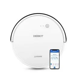 Produktbild: ECOVACS Robotics DEEBOT 600 Saugroboter – Staubsauger Roboter mit MAX-Modus, systematischer Reinigung auf Hartböden, Alexa- & Appsteuerung – Optional mit Wischfunktion