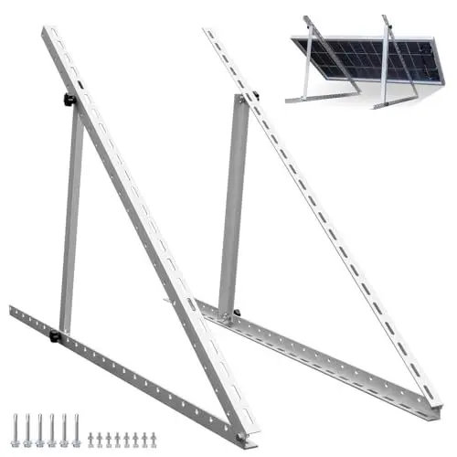 Produktbild: ECO-WORTHY Solarpanel Halterung, 1140mm Solarmodul Halterung, Halterung Balkonkraftwerk für 100W-400W Solarpanel, Adjustable 0-90° Halterung für Solarpanel