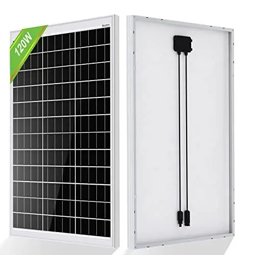 Produktbild: ECO-WORTHY Solarpanel, monokristallin, 120 W, 12 V, mit Rahmen aus Aluminium, ohne Netz, hohe Effizienz, Solarmodule für Wohnwagen, Wohnmobil, Boot, Haus, Garten, Wohnmobil