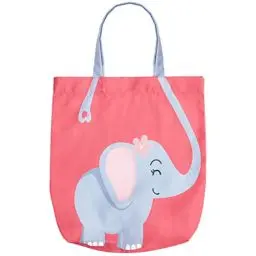 Produktbild: ecrou Jutebeutel, Tote Bag, Stofftasche Einkaufstasche Faltbar Stoffbeutel,Digital Bedruckt Tragetasche Stofftasche Ostern Bunt Desigual Tasche Damen 50 * 42 cm Elefanten