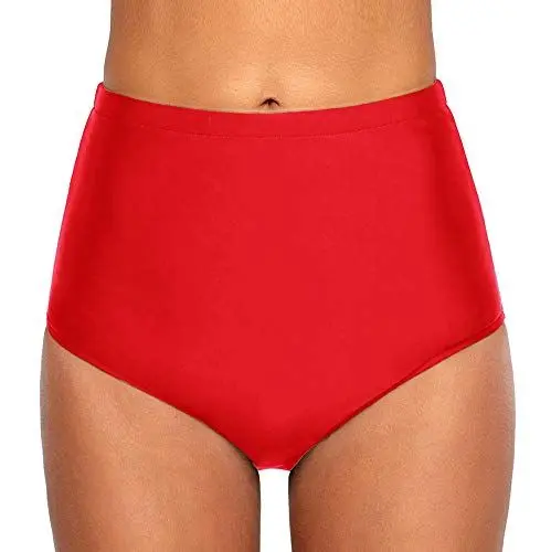 Produktbild: Ecute Damen Bikini Hose High Waist Bikinihose Hoher Taille Schwimmen Slip