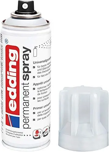 Produktbild: edding 5200 Permanent Spray Universalgrundierung - 200 ml - Grundierung zur Vorbereitung von lackierfähigen Oberflächen wie Glas, Metall, Holz, Keramik, Leinwand