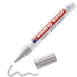 Produktbild: edding 8200 Fugenmarker - silbergrau - 1 Stift - Rundspitze 2-4 mm - zum Auffrischen und Aufhellen von dreckigen Fugen - wasserfest, hohe Deckkraft, schnelltrocknend - für Küche und Bad