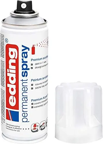 Produktbild: edding 5200 Permanent Spray Klarlack - transparent seidenmatt - 200 ml - Acryllack für ein seidenmattes Finish - zum Fixieren und Schützen der Lackierung - Klarlack Spray