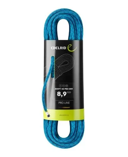 Produktbild: EDELRID Swift 48 Pro Dry 8,9 mm Einfachseil Blau/Schwarz/Grau 80 m