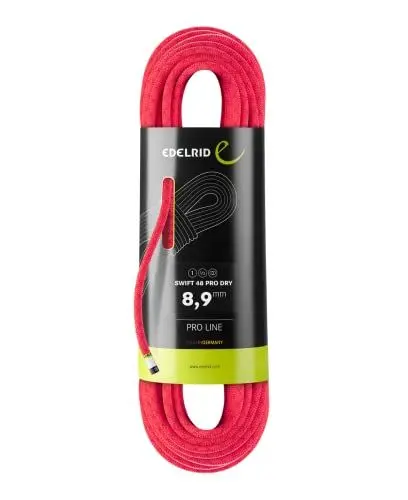 Produktbild: EDELRID Swift 48 Pro Dry 8,9 mm Einfachseil Schwarz/Grau/Rosa/Rot 70 m