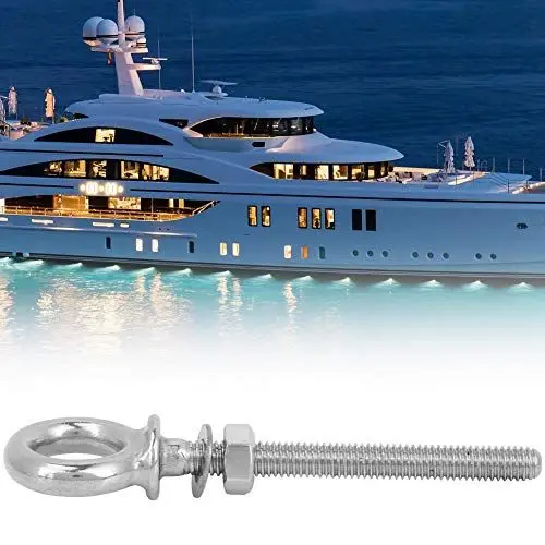 Produktbild: Edelstahl 316, Schlaufenloch für Kabelseil ZWS6705 10 Lange Ringschraube, Schwere Hebeschraube (ZWS6705-6)