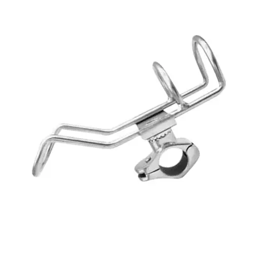 Produktbild: KOMBIUDA 32 Cm Edelstahl Angelrutenhalterung Sockel Bankrutenhalter Für Bankleitplanke Angelrutenhalterung Klemme Auf Schiene