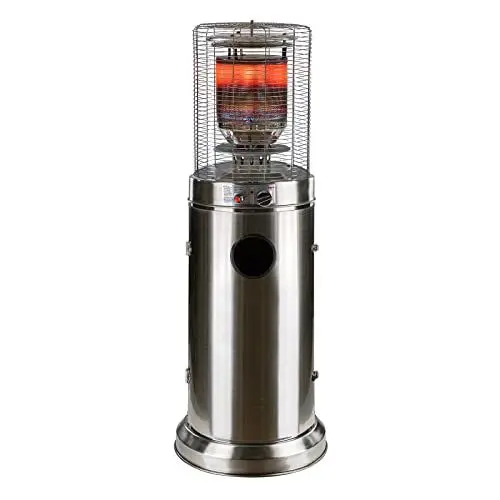 Produktbild: Edelstahl Gas Heizer Terrassenheizstrahler Heizstrahler Heizpilz 5-10 kW 360°