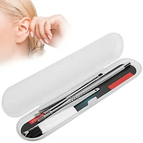 Produktbild: Edelstahl Ohrenreiniger Set, Ear Cleaner Ohrenschmalz Entferner Spiral Ohrlöffel Rohrreinigungswerkzeuge mit Aufbewahrungskiste, für Den Heimgebrauch