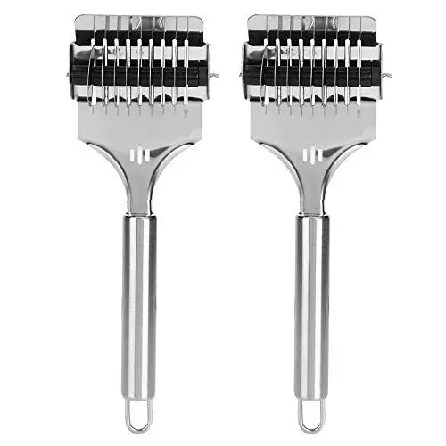 Produktbild: Edelstahl Teigschneider, Sicherheit und Gesundheit Edelstahl Nudelgitter Roller Teigschneider Pasta Spaghetti Maker für Küche Kochutensilien