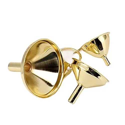 Produktbild: Edelstahl Trichter Set, 3 teilig, goldenes Edelstahl Trichter Set, Küchenöl, flüssiges Metall für Dosen, Küchenwerkzeuge