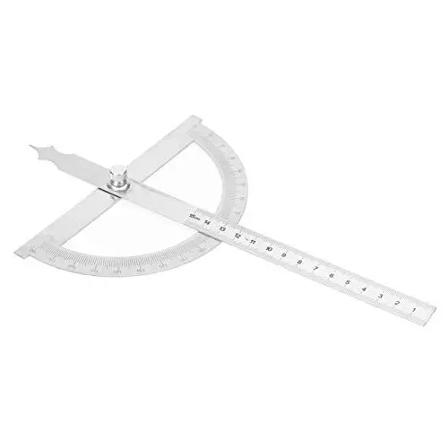 Produktbild: Edelstahl Winkelmesser, Winkellehre Verstellbar, Winkelsucher Winkelsucher Lineal 0-180 Grad Edelstahl-Winkelmesser Goniometer Winkelsucherlehre 15 Cm Lineal 80 * 120 Mm(150 * 200mm)