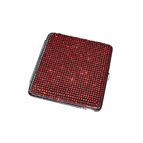 Produktbild: Edelstahl Zigarettenetui, Bling Bling Damen-Zigarettenetuis Tragbares Zigarettenetui Mini Zigarettenaufbewahrungsbox Mini Multifunktion Auto Aufbewahrungsbox
