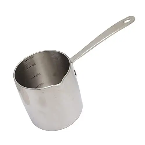 Produktbild: Edelstahl-Buttertopf Milchtopf mit präzisen abgestuften Löchern Edelstahltopf kann Wärme schnell leiten Drei Schichten von Löchern Geeignet für Induktion Gas Elect (450ML)