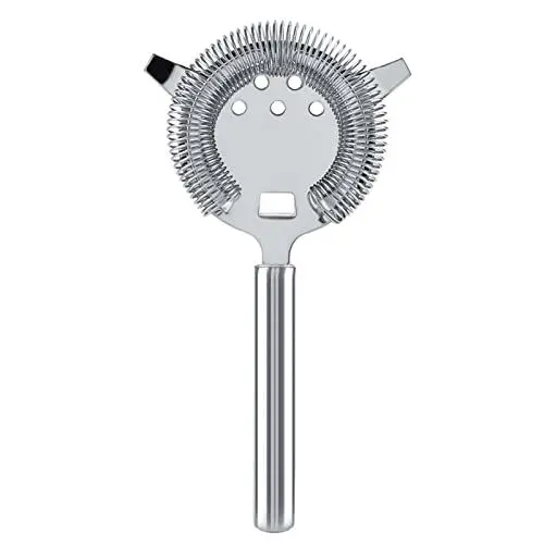 Produktbild: Edelstahl-Cocktail-Abtropfsieb, silbernes Cocktailsieb, Getränkesieb, Barsieb, Barkeeper-Sieb, Cocktail-Shaker-Sieb für Bar, Restaurant, Zuhause, 19,7 x 10,4 cm