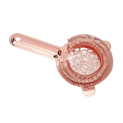 Produktbild: Edelstahl-Cocktailsieb, Wunderschönes Barkeeper-Eissieb für Bar, Bartender, Bar-Getränkesieb (Roségold)